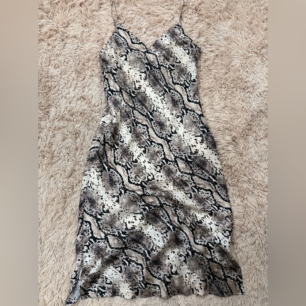 Cami NYC - Snake patter spaghetti strap dress.